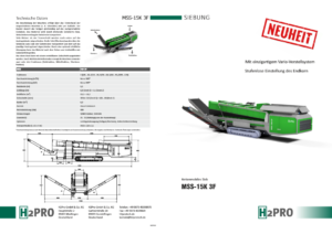 H2PRO MSS15 3F tracked mobile starscreen avilable for sale